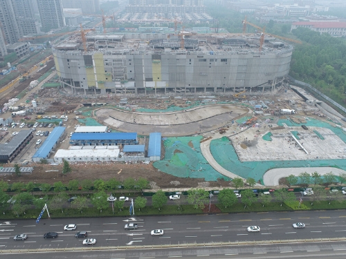 济宁高新区管委会 园区动态 爱琴海购物公园项目抢抓施工黄金期,确保